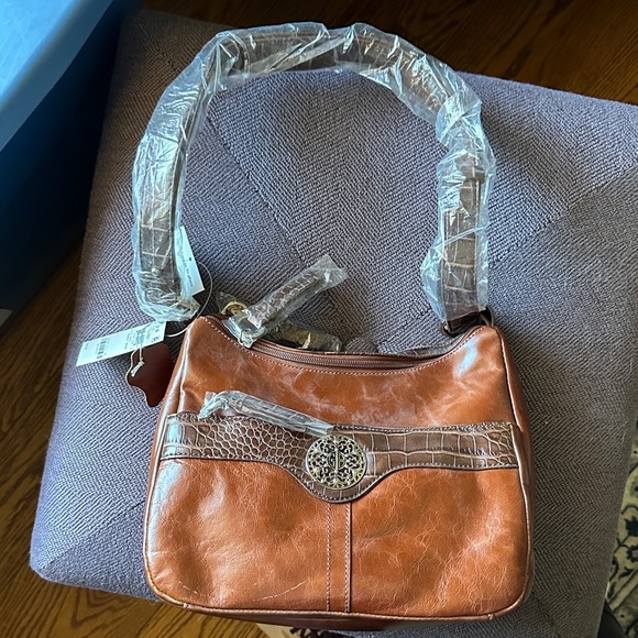 Giani Bernini Handbags - NWT Giani Bernini Brown Leather Shoulder Bag/Purse